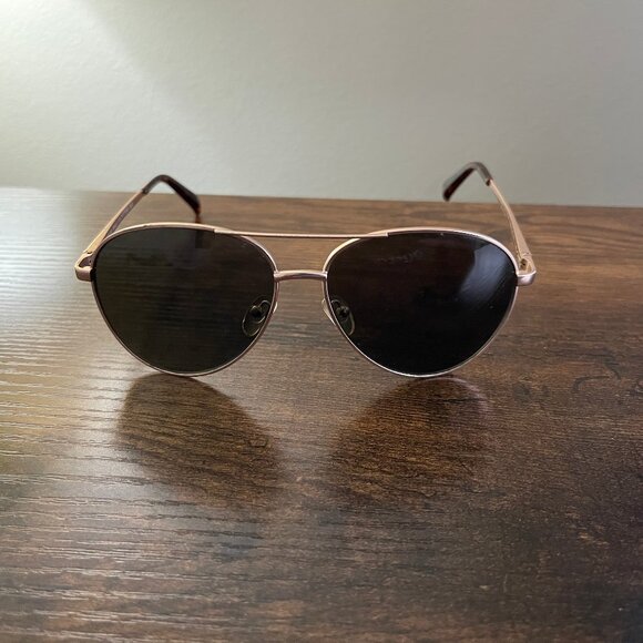 Amercian Eagle Outfitters Aviator Sunglasses Rose Gold Tortoise Arms 58-14-140mm - Picture 1 of 7
